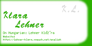 klara lehner business card